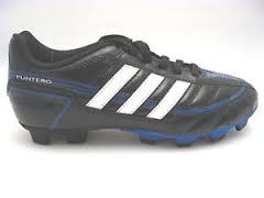 New Adidas Puntero Vl TRX FG J Yth Molded Soccer Cleat Sz Blk/Wh