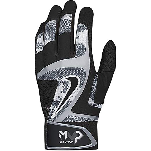 New Nike MVP Elite Baseball Batting Gloves Black/White Adult Small