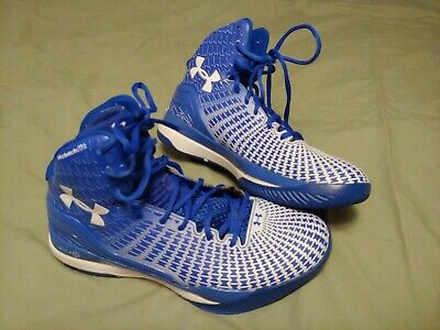 New Under Armour Clutchfit Drive Mens 8.5 Basketball Shoe Royal/White 1246931