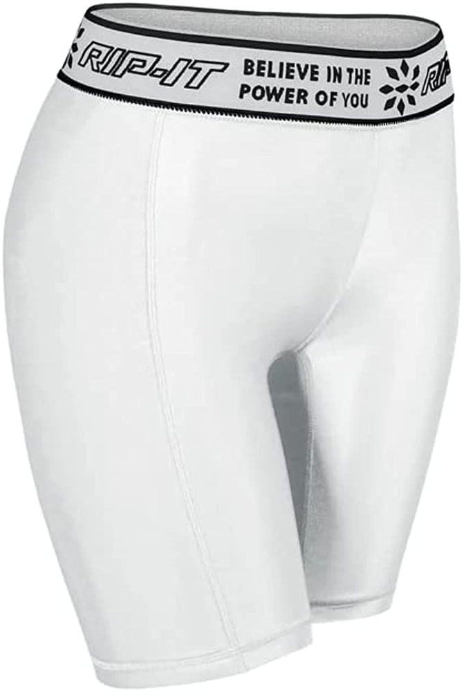 New RIP-IT Women's Period-Protection Softball Sliding Shorts X-Small White/Gray