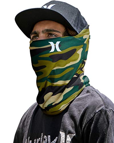 Hurley Multipurpose Lightweight Neck Gaiter Face Mask with Moisture Wicking Technology