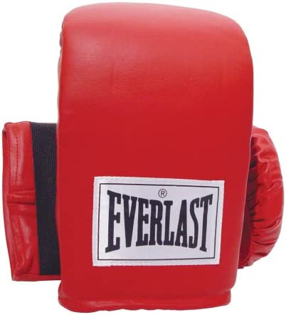 New Everlast 43066 Leather Training Bag Gloves X-Large Heavy Bag Red/White
