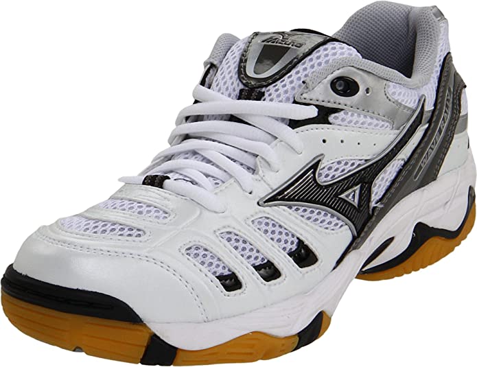 New Mizuno Wave Rally 2 Volleyball Shoes White/Black Womens Size 6