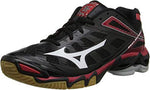 Used Mizuno Wave Lightning RX3 Volleyball Shoes Black/Red Womens Size W7