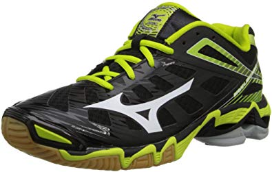 New Mizuno Wave Lightning RX3 Volleyball Shoes Black/Lime Womens Size W12