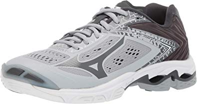 New Mizuno Wmn 9 Wave Lightning Z5 Indoor Court Volleyball Shoe Grey/White