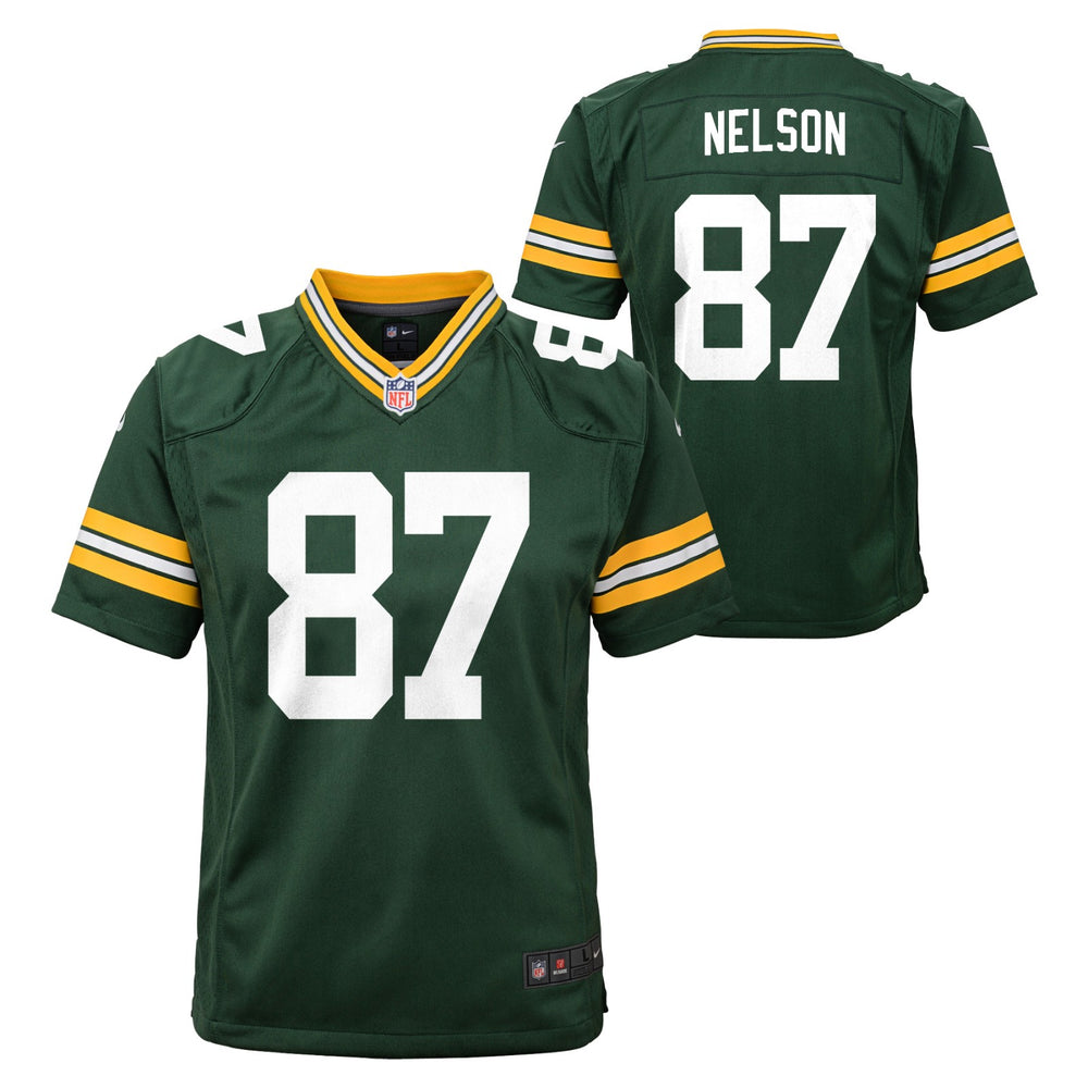 New Nike Women Small Home Game Jersey Green Bay Packers Jordy Nelson Green/Gold