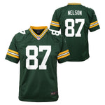 New Nike Women Small Home Game Jersey Green Bay Packers Jordy Nelson Green/Gold