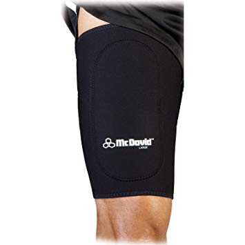 New McDavid 472  Level 1 Thigh Sleeve w/ anterior patch, Black, Size: S