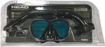 New Head Cobalt Ambor Ice Mirrored Lens Mask and Snorkel Combo Adult Black