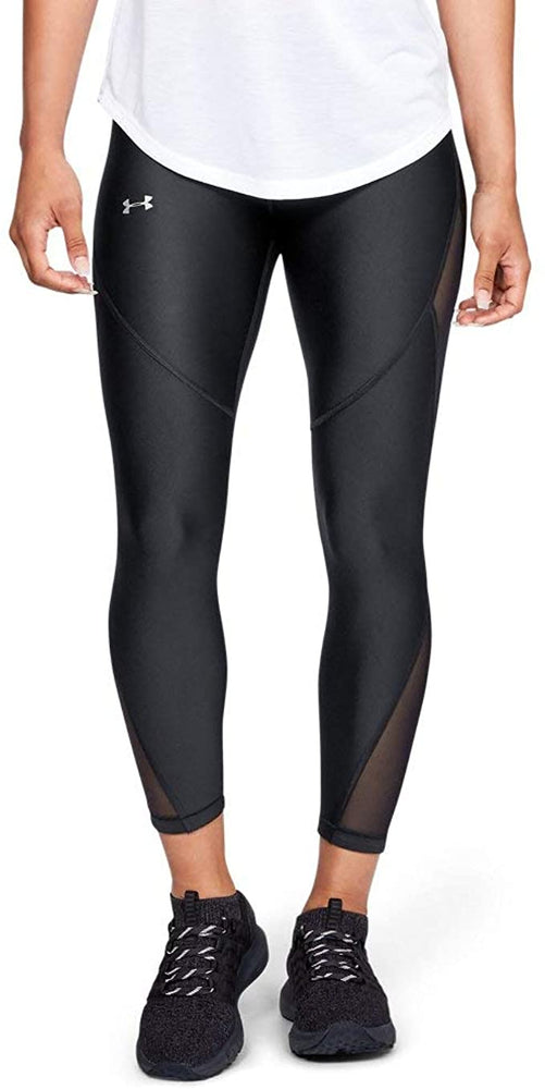 New Under Armour Women's HeatGear Fashion Ankle Crop 7/1 Black Small