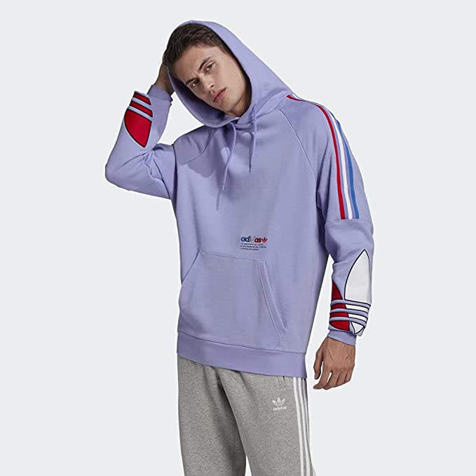 New adidas Men's Tricolor Trefoil Hoodie 2 Light Purple/Red/Blue Large –  PremierSports