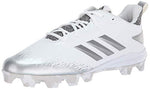 New Adidas Mens Adizero Afterburner V Metal Baseball Cleats Size 10 White/Silver