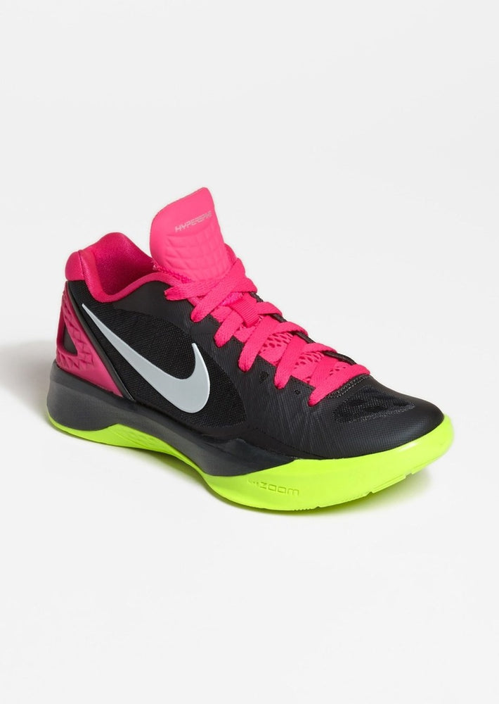 New Nike Volley Zoom Hyperspike Women's Size 12 Volleyball Shoe Black/Pink/Volt