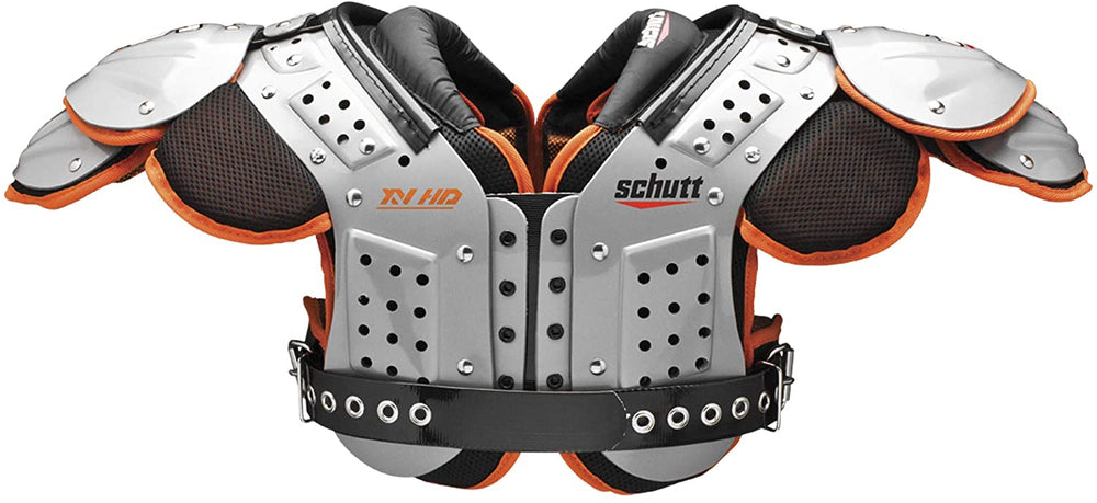 New Other Schutt Sports XV HD Varsity Football Shoulder Pad Gray/Black/Orange LG