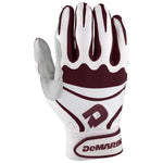 New DeMarini Insane Batting Gloves Maroon/White Men's Adult X-Large