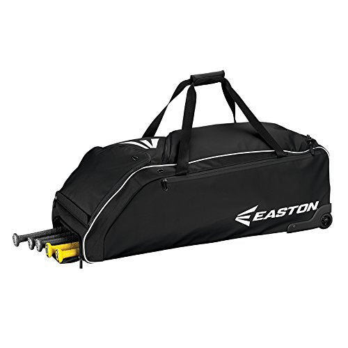 New Easton E610W Wheeled Player Bag Baseball Blk/Wht Size: 36"L x 14.5W x 12"L