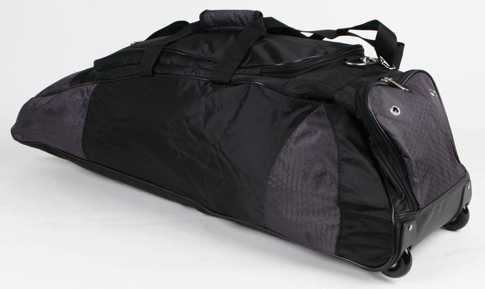 New Diamond Rival Wheeled Bat Bag Baseball Black/White Size: 36"L x 10"W x 12"H.