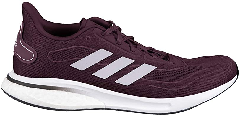 New Adidas Supernova Mens Casual Running Shoes  Size 10 Burgundy/Silver/White