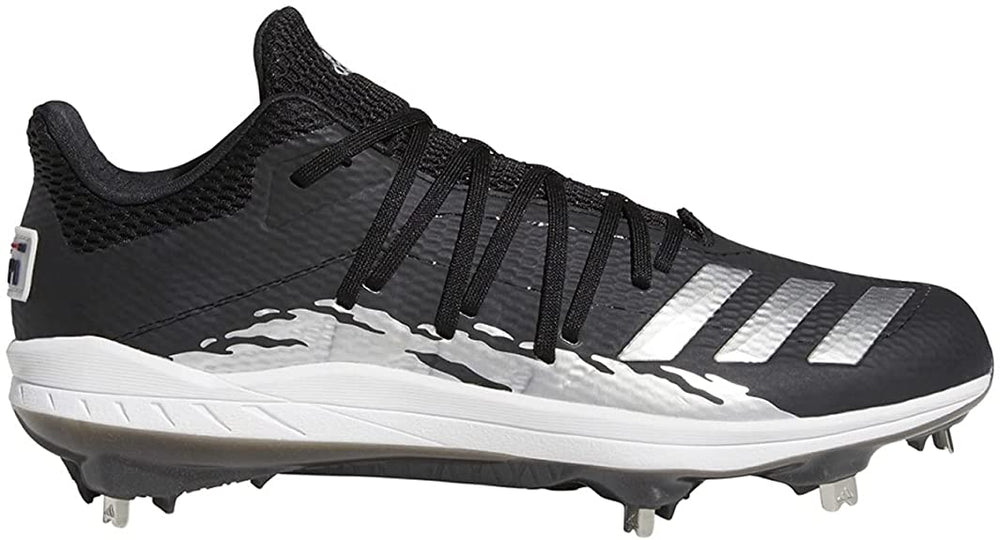 New adidas Men's Afterburner 6 Metal Baseball Cleats Size 11.5 Black/Silver