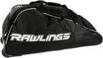 New Rawlings WHWB2-B Wheeled Workhorse Deluxe Catcher's Roller Bag BB Black