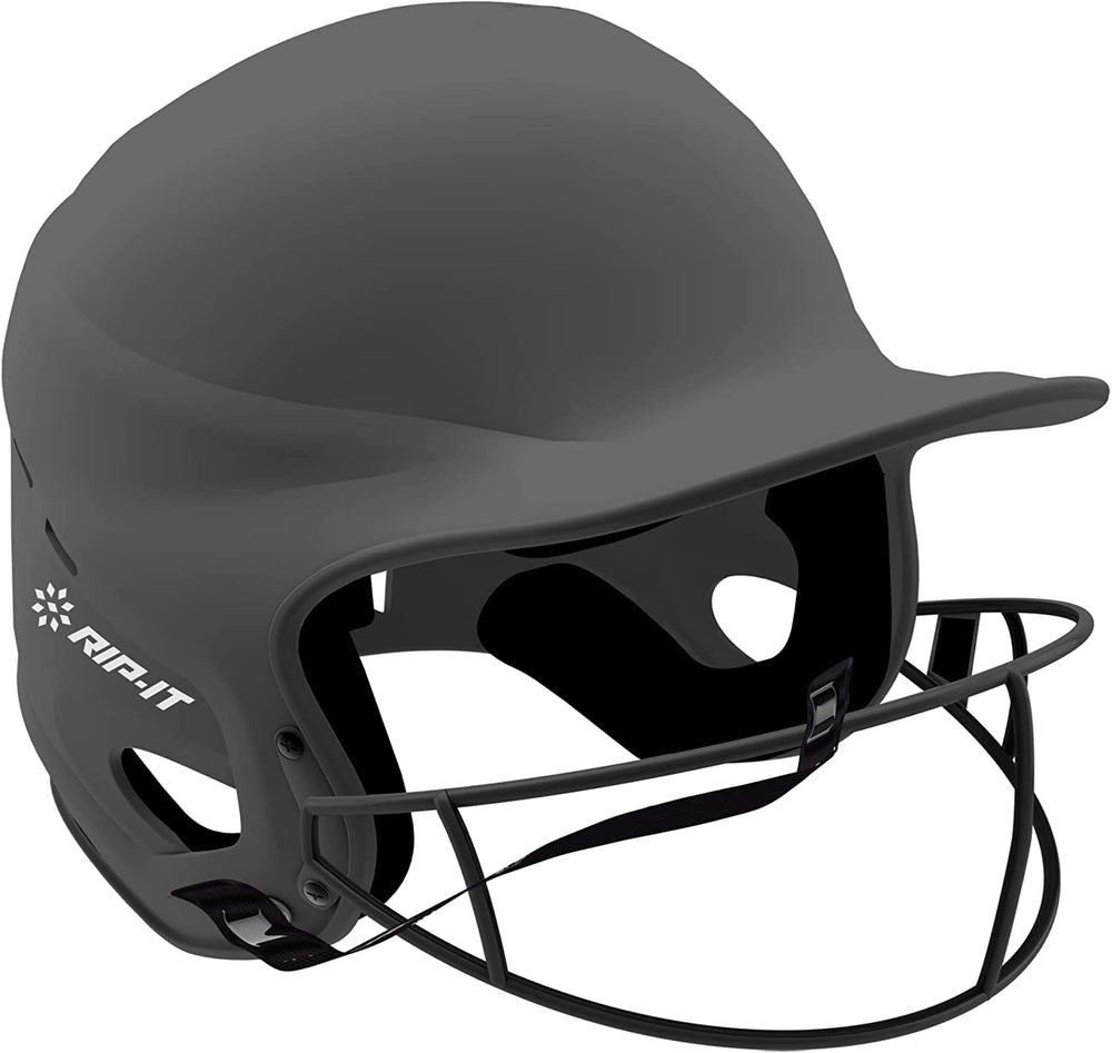 New RIP-IT | Vision Pro Softball Batting Helmet | Matte | Lightweight Womens Sport Equipment S/M Charcoal