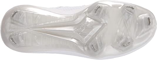 New Adidas Men's Afterburner 7 Baseball Metal Cleats White/Silver Size 13