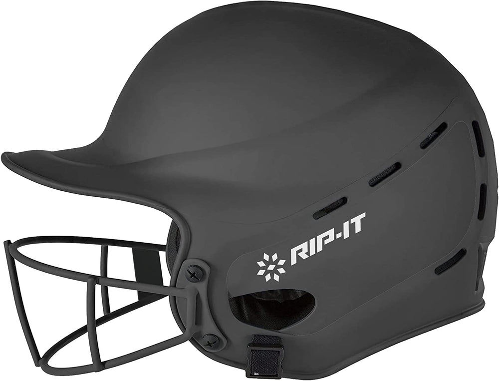 New RIP-IT | Vision Pro Softball Batting Helmet | Matte | Lightweight Womens Sport Equipment S/M Charcoal