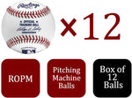 New Rawlings Pitching Machine Baseballs, Box of 12, ROPM 9 Inch White/Red