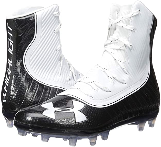New Under Armour Men's Highlight Mc Football Shoe Size 10 Black/White