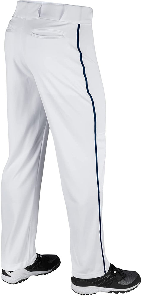 New CHAMPRO Boys' Youth Triple Crown Open Bottom Piped Baseball Pants Sm Wht/Nvy