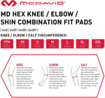 New McDavid Hex Protective Knee Pads All Contact Sports Adult X-Large Black