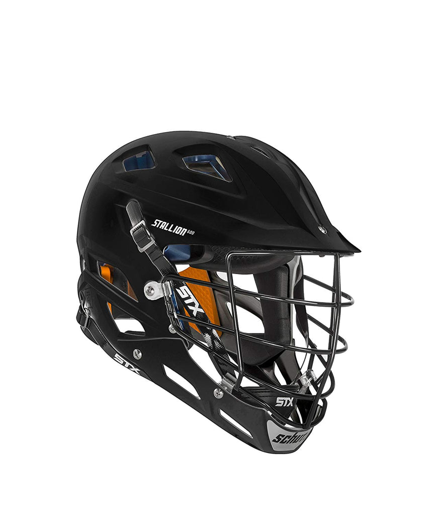 New Schutt STX Stallion 600 Black Lacrosse Helmet Large PremierSports