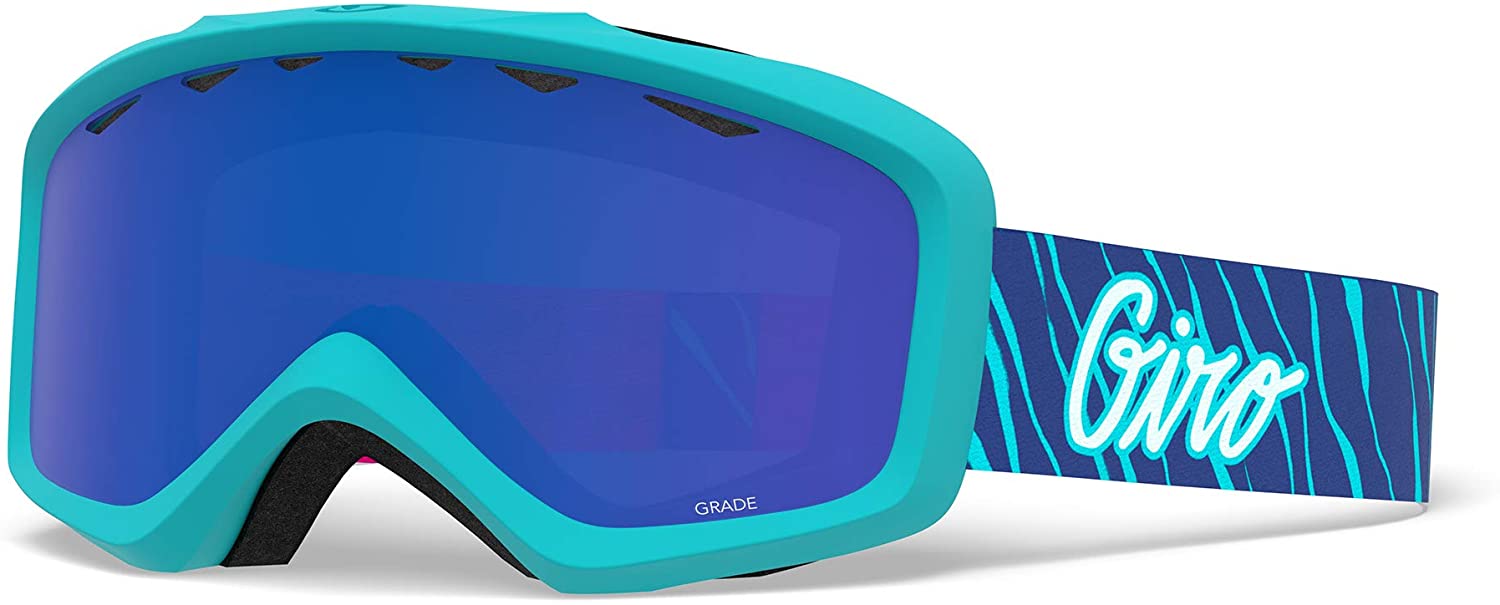giro rev goggles New Giro Youth Snow Goggles Glacier Stripes Strap Grey Cobalt Lens Blu – PremierSports