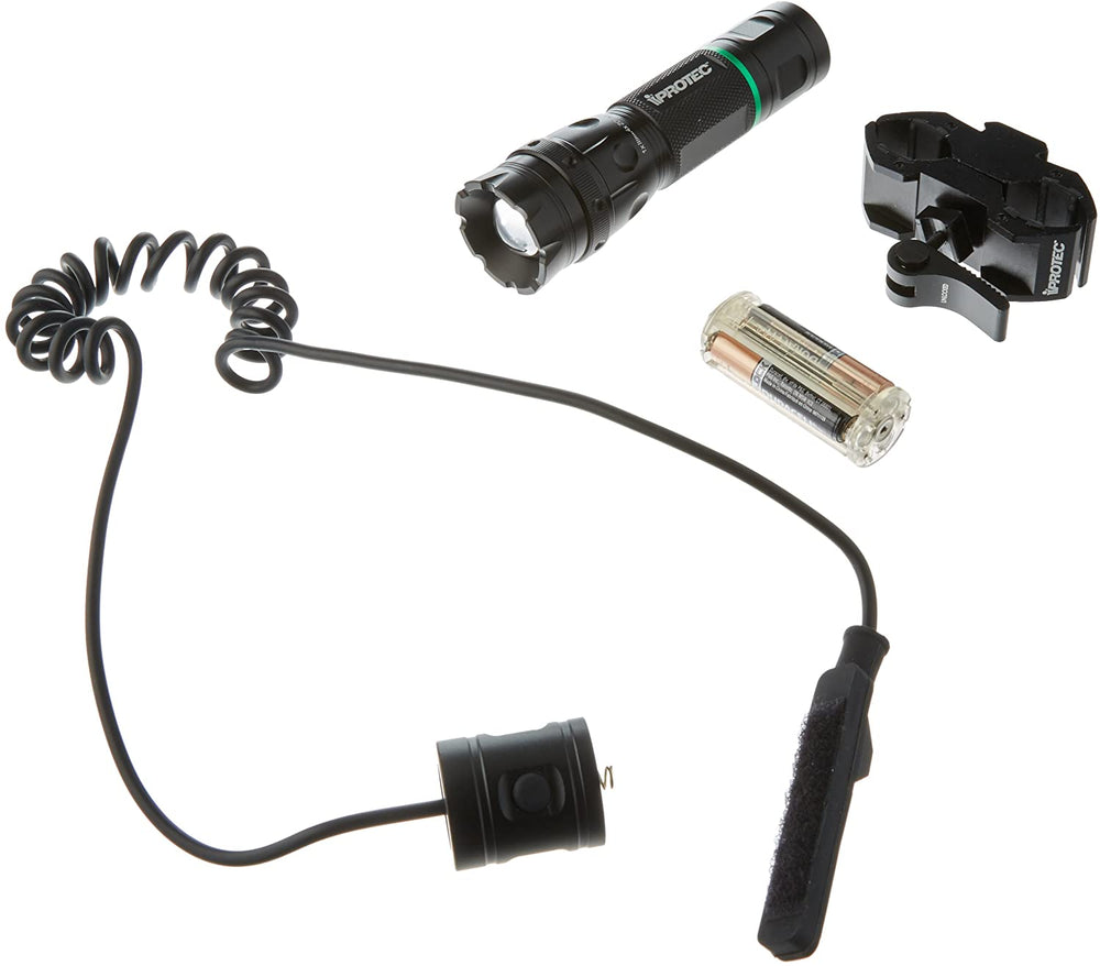 New Other iProtec LG170 Tactical Flashlight, Black/Green 4 X Adjustable Zoom