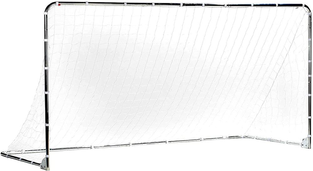 New Franklin Sports Premier Steel 12 x 6 Folding Soccer Goal  Silver