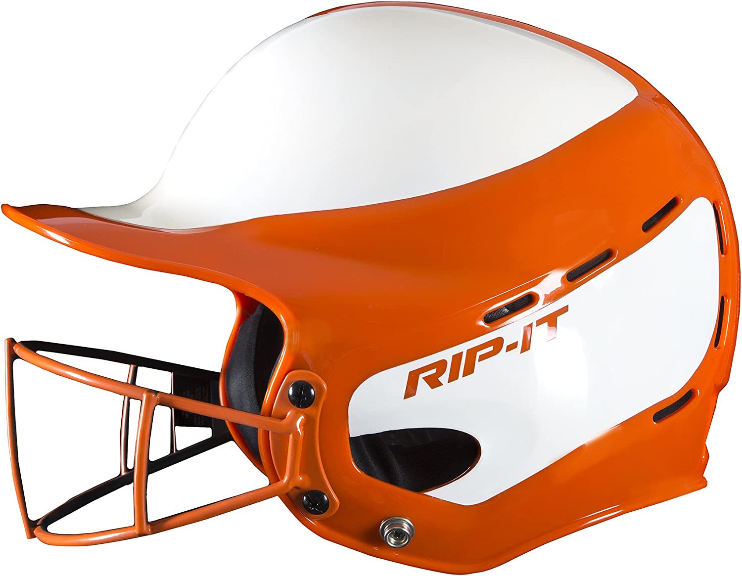 Mizuno F6 Youth Fastpitch Softball Casco de bateo con máscara WHITERED