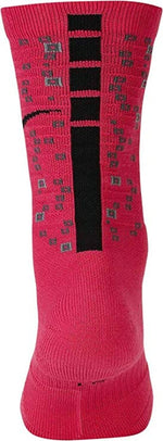 New Nike Elite Crew Pink/Black Kay Yow Dri Fit Basketball Socks Mn 6-8/Wmn 6-10