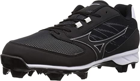 New Mizuno Men's 9-spike Advanced Dominant Tpu Molded Baseball Cleat Sz6 Blk/Wht