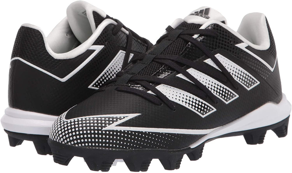New Adidas Afterburner 7 Md K Cleats Baseball  Yth Sz 3 K Blk/Wht