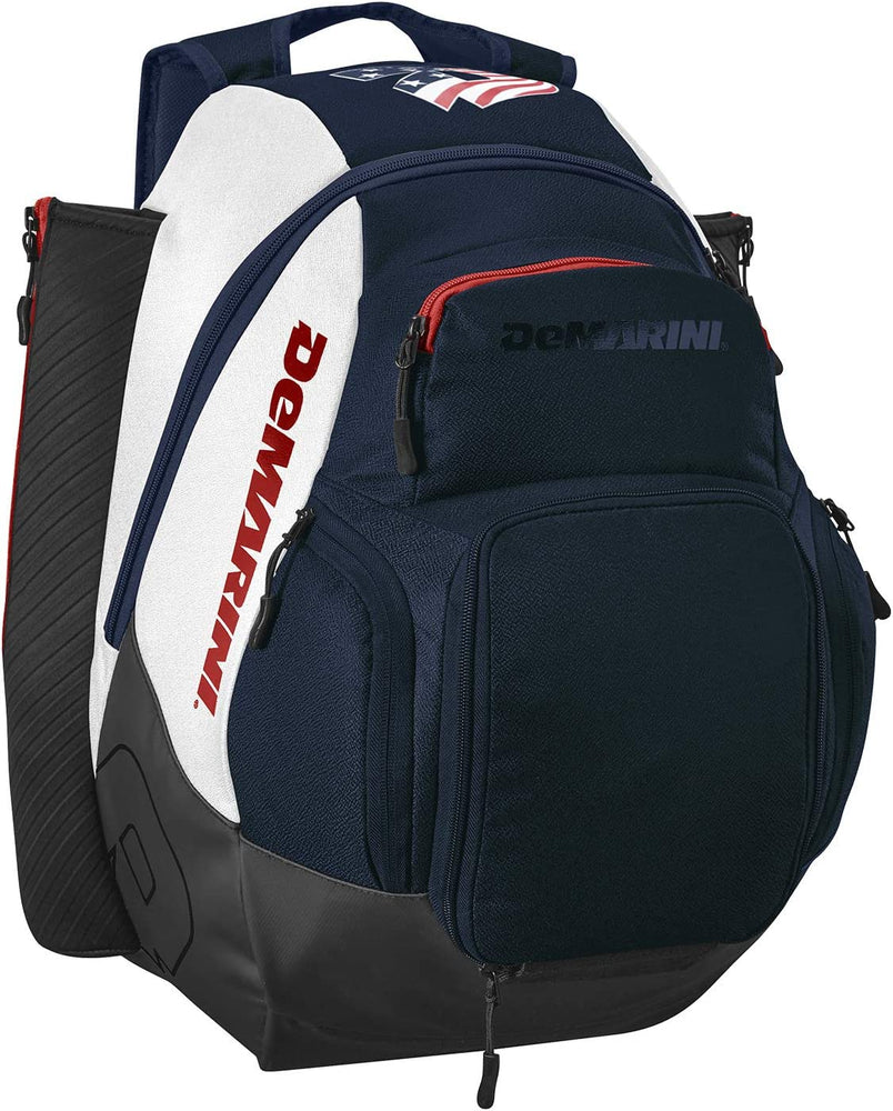 New DeMarini Voodoo OG Baseball Backpack Red/White/Blue