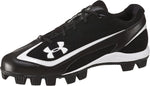 New Under Armour Leadoff III Low Men Size 8.5 Black/White Baseball Molded Cleats