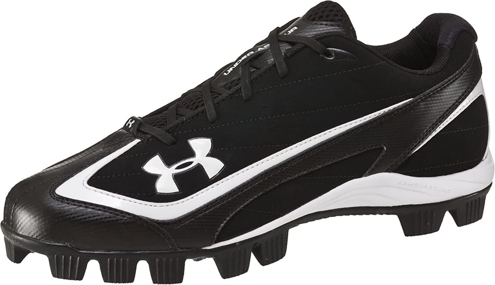 New Under Armour Leadoff III Low Men Size 6.5 Black/White Baseball Molded Cleats