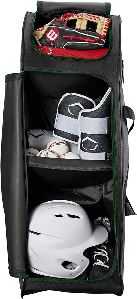 Louisville Slugger Omaha Rig Wheeled Baseball Bag - Black