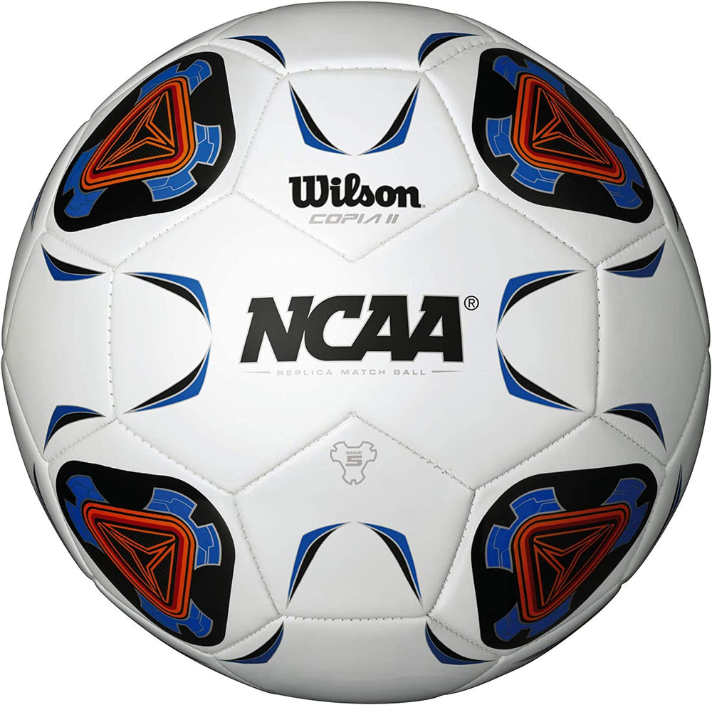 New WILSON NCAA Recreational Soccer Ball Size 5 White/Blue Replica Match Ball