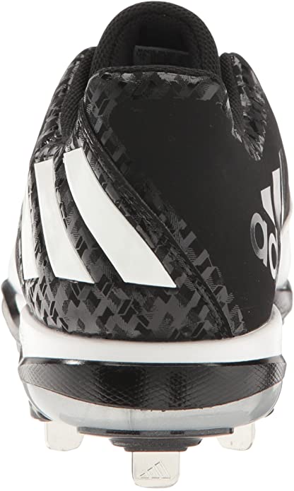 New Adidas Mens 10.5 PowerAlley 4 Baseball Cleat SS Blk/Wht Q16481