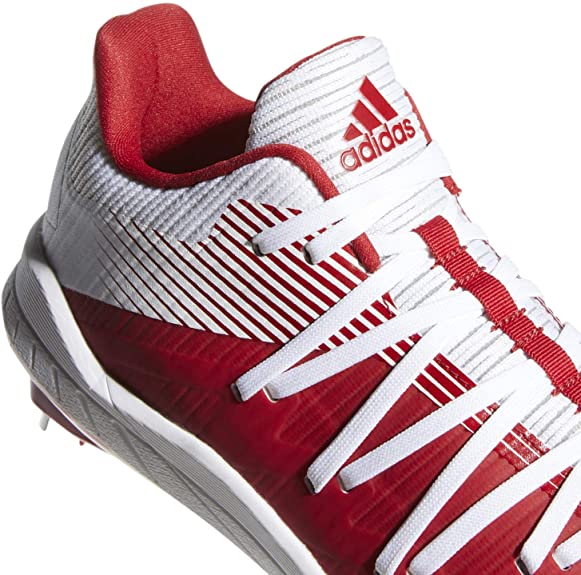 New adidas Men's Afterburner 6 Sneaker Baseball Cleats Size 11.5 Red/White