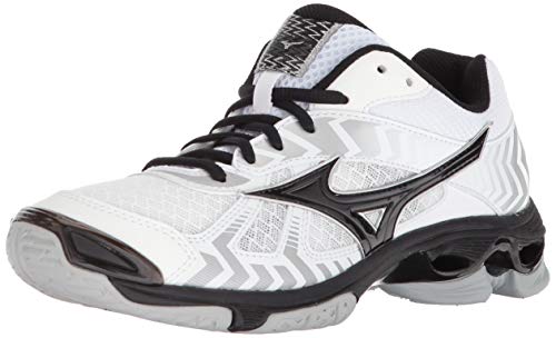 New Mizuno Women's 7 Wave Bolt 7 Volleyball-Shoes White/Black/Silver