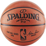 New Spalding NBA Never Flat Replica Game Ball 28.5" Orange Premium Composite
