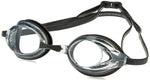 New Speedo Vanquisher Optical Competition Swim Goggles Clear Diopter Black